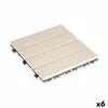 Interlocking Floor Tile Composite Beige Polyethylene 30 x 2,6 x 30 cm (6 Units)