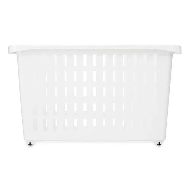 Multi-purpose basket With wheels White Plastic 17,5 x 26 x 46 cm (12 Units)