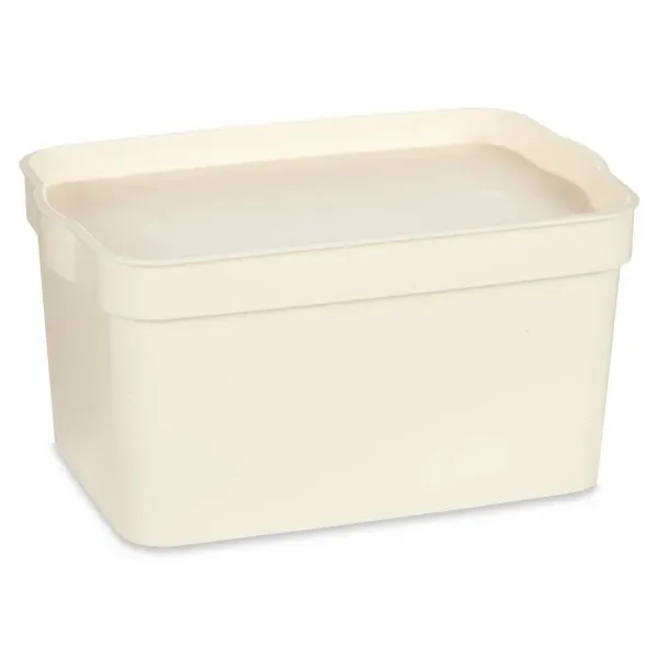 Storage Box with Lid Cream Plastic 2,3 L 13,5 x 11 x 20 cm (24 Units)