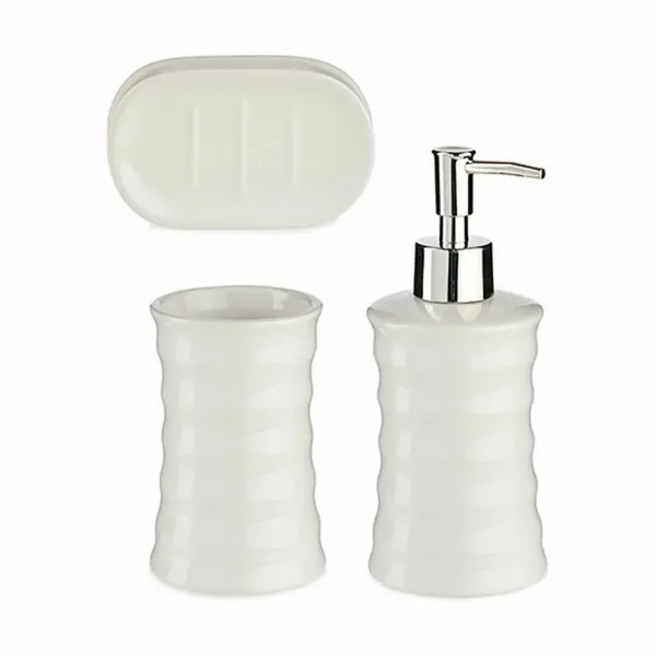 Bath Set White Ceramic (12 Units)