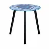 Side table Marble Blue Black Crystal 40 x 41,5 x 40 cm (4 Units)