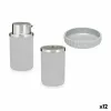 Bath Set Grey Plastic (12 Units)