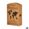 Key cupboard World Map Brown Cork MDF Wood 20 x 7,5 x 29 cm (6 Units)