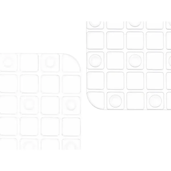 Non-slip Shower Mat Frames Transparent PVC 50,3 x 50,3 x 0,7 cm (6 Units)