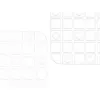 Non-slip Shower Mat Frames Transparent PVC 50,3 x 50,3 x 0,7 cm (6 Units)