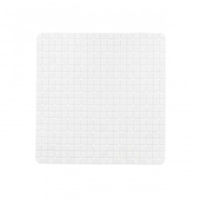 Non-slip Shower Mat Frames White PVC 50,3 x 50,3 x 0,7 cm (6 Units)
