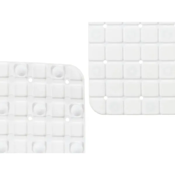 Non-slip Shower Mat Frames White PVC 50,3 x 50,3 x 0,7 cm (6 Units)