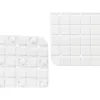 Non-slip Shower Mat Frames White PVC 50,3 x 50,3 x 0,7 cm (6 Units)