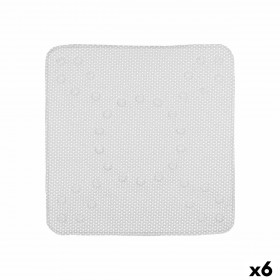 Non-slip Shower Mat Grey PVC 53 x 52,5 x 1 cm (6 Units)
