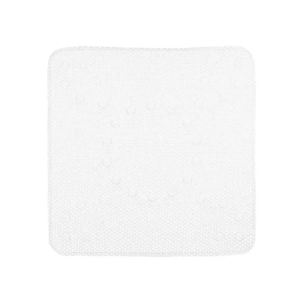 Non-slip Shower Mat White PVC 53 x 52,5 x 1 cm (6 Units)