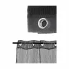 Curtain 140 x 260 cm Grille Black (6 Units)