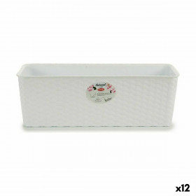 Planter Stefanplast White Plastic 48,5 x 16 x 18 cm (12 Units)