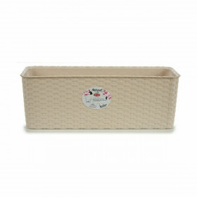 Planter Stefanplast Beige Plastic 17,5 x 16 x 48,5 cm (12 Units)