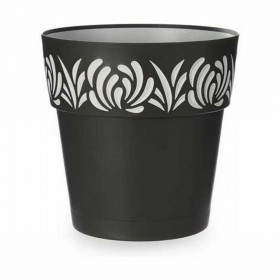 Self-watering flowerpot Stefanplast Gaia Anthracite Plastic 29 x 29 x 29 cm (6 Units)