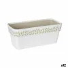 Self-watering planter Stefanplast Cloe White Plastic 13,3 x 12,3 x 29,3 cm (12 Units)