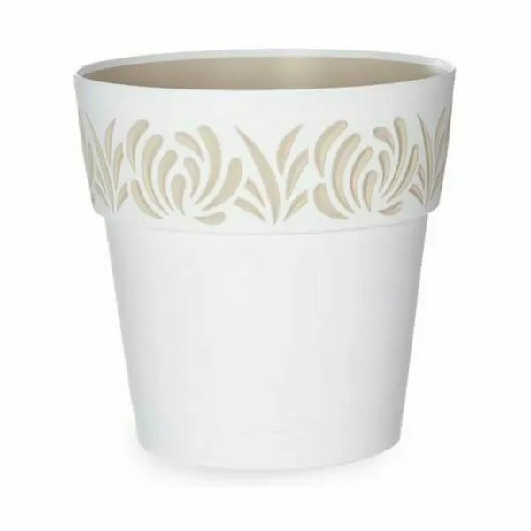 Self-watering flowerpot Stefanplast Gaia White Plastic 25 x 25 x 25 cm (6 Units)