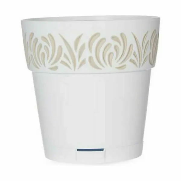 Self-watering flowerpot Stefanplast Gaia White Plastic 15 x 15 x 15 cm (12 Units)