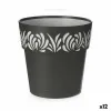 Self-watering flowerpot Stefanplast Gaia Anthracite Plastic 19 x 19 x 19 cm (12 Units)