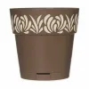 Self-watering flowerpot Stefanplast Gaia Brown Plastic 15 x 15 x 15 cm (12 Units)
