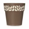 Self-watering flowerpot Stefanplast Cloe Brown Plastic 15 x 15 x 15 cm (12 Units)