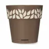 Self-watering flowerpot Stefanplast Cloe Brown Plastic 15 x 15 x 15 cm (12 Units)