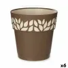 Self-watering flowerpot Stefanplast Cloe Brown Plastic 25 x 25 x 25 cm (6 Units)