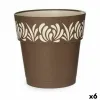Self-watering flowerpot Stefanplast Gaia Brown Plastic 25 x 25 x 25 cm (6 Units)