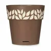 Self-watering flowerpot Stefanplast Cloe Brown Plastic 19 x 19 x 19 cm (12 Units)