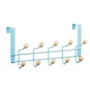 Door Coat Rack Blue Wood Metal 35 x 17 x 15 cm (6 Units)