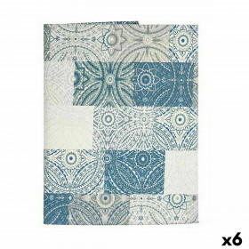 Tablecloth Thin canvas Anti-stain Tile 140 x 180 cm Blue (6 Units)