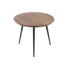 Set of 3 tables Wood Metal Iron Acacia 50 x 50 x 45 cm