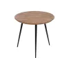 Set of 3 tables Wood Metal Iron Acacia 50 x 50 x 45 cm