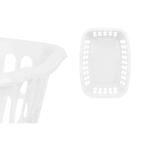 Basket White polypropylene 50 L 58 x 24 x 42 cm (12 Units)