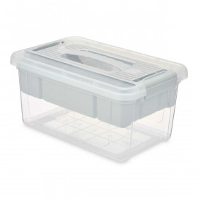 Multi-use Box Grey Transparent Plastic 5 L 29,5 x 14,5 x 19,2 cm (6 Units)