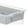 Multi-use Box Grey Transparent Plastic 9 L 35,5 x 17 x 23,5 cm (6 Units)