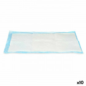 Puppy training pad 40 x 60 cm Blue White Paper Polyethylene (10 Units)