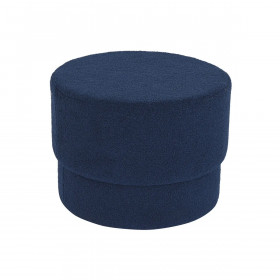 Footrest DKD Home Decor Blue Velvet 55 x 55 x 40 cm