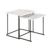 Set of 2 tables DKD Home Decor White Black 51 x 43 x 49 cm