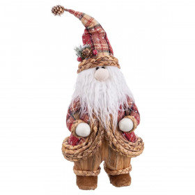 Christmas bauble Multicolour Polyfoam Fabric Father Christmas 22 x 20 x 50 cm