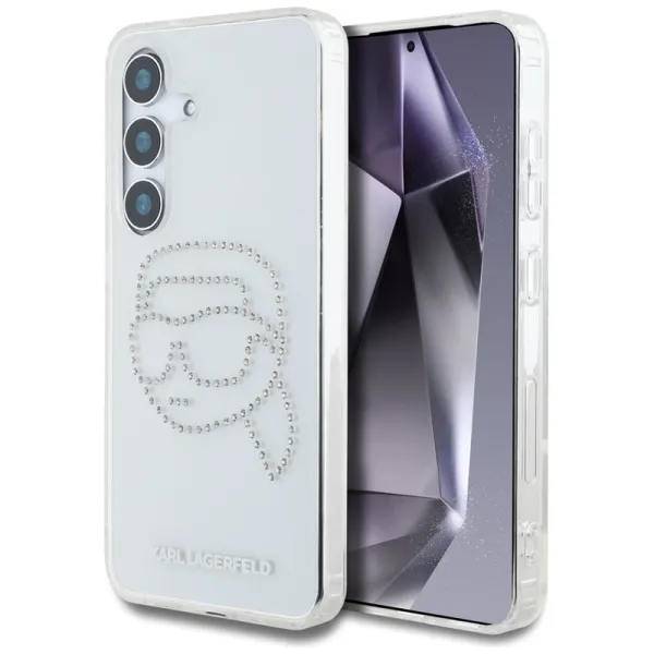 Karl Lagerfeld Rhinestones Karl Head Logo - Case for Samsung Galaxy S25 (Transparent)