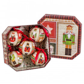 Christmas Baubles Multicolour Paper Polyfoam Nutcracker 7,5 x 7,5 x 7,5 cm (5 Units)