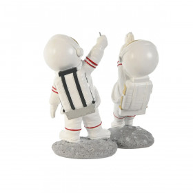 Decorative Figure Home ESPRIT White Golden Astronaut 10,5 x 10,5 x 25 cm (4 Units)
