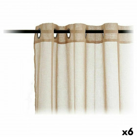 Curtains 140 x 260 cm Beige (6 Units)