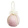 Christmas Baubles Pink Polyfoam Fabric 10 x 10 x 10 cm (3 Units)