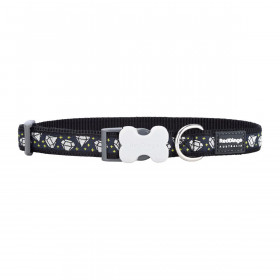 Dog collar Red Dingo STYLE DIAMOND 15 mm x 24-36 cm Black