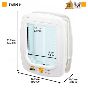 Cat Flap Ferplast Swing 9 White 26,1 x 31,2 x 14,2 cm 26,2 x 10,2 x 31,2 cm Plastic