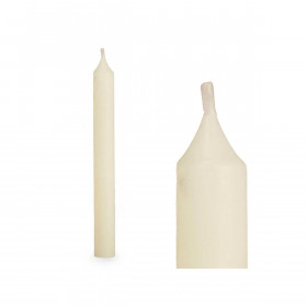 Candle Set 2 x 2 x 15 cm Cream (12 Units)