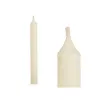 Candle Set 2 x 2 x 15 cm Cream (12 Units)