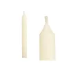 Candle Set Cream 2 x 2 x 20 cm (12 Units)