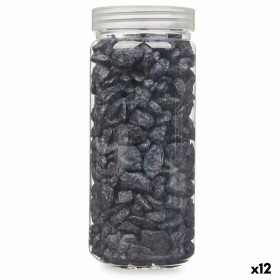 Decorative Stones Black 10 - 20 mm 700 g (12 Units)